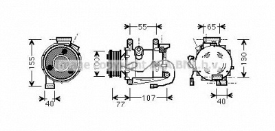 AVA QUALITY COOLING hdk232 -  Компрессор, кондиционер
